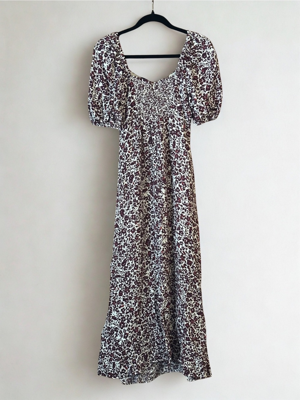 Madewell Puff Sleeve Sweetheart Midi Dress in Amanda Floral Size 00